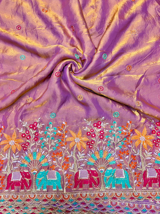 Exclusive 🥻 fendy imported 👗 border fabrics beats work beautiful desing width 44