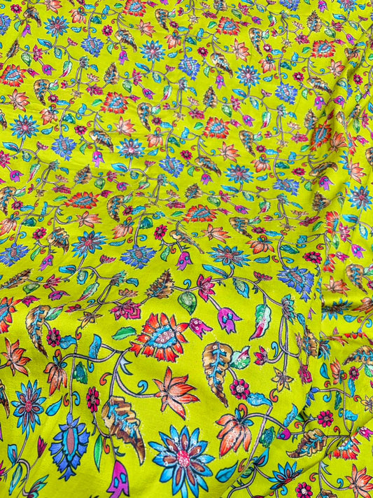 Royal Kalamkari Enchantment | Premium Dola Silk width 44 soft lite weight