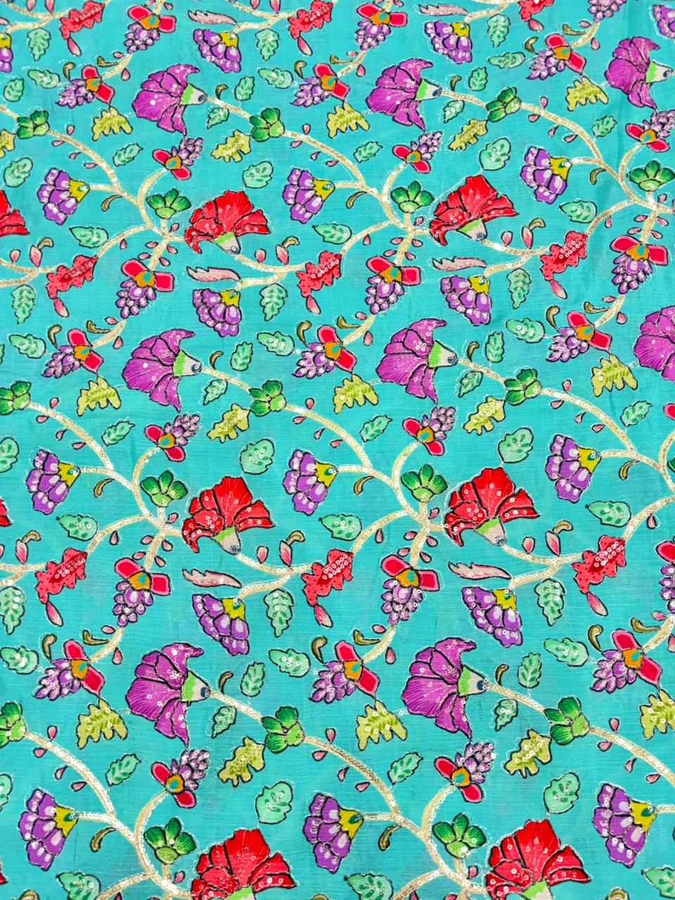 Royal Kalamkari Enchantment | Premium Dola Silk width 44 soft lite weight