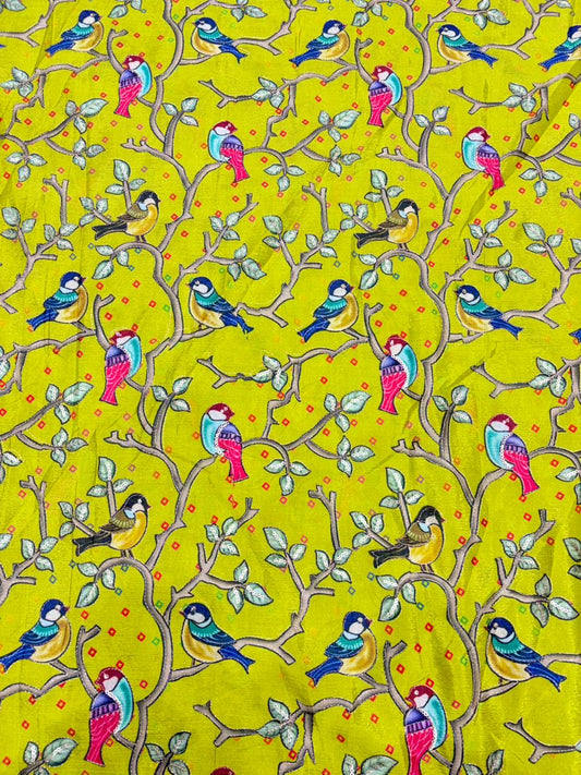 Royal Kalamkari Enchantment | Premium Dola Silk width 44 soft lite weight