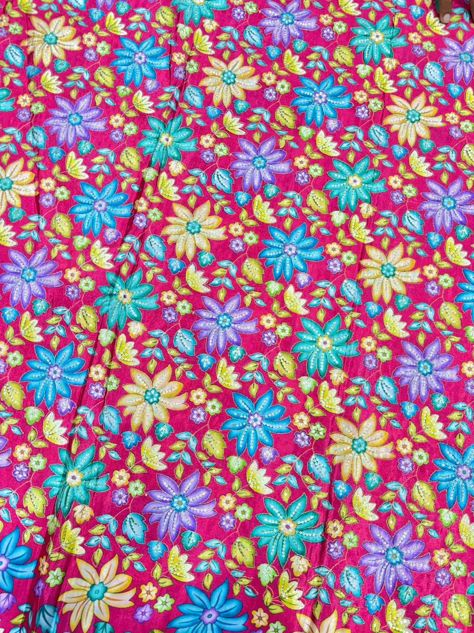 Beautiful 😍 Pure Chenin fabrics flower desing 44inch width