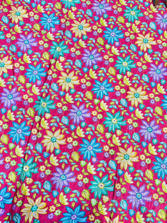 Beautiful 😍 Pure Chenin fabrics flower desing 44inch width