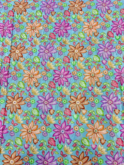 Beautiful 😍 Pure Chenin fabrics flower desing 44inch width