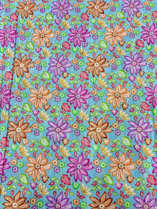 Beautiful 😍 Pure Chenin fabrics flower desing 44inch width