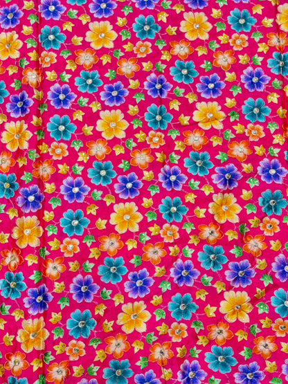 Beautiful 😍 Pure Chenin fabrics flower desing 44inch width