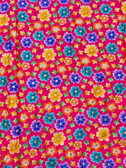 Beautiful 😍 Pure Chenin fabrics flower desing 44inch width