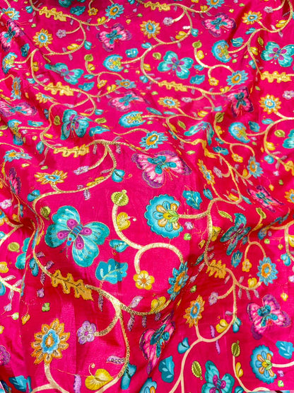 Beautiful 😍 Pure Chenin fabrics flower desing 44inch width