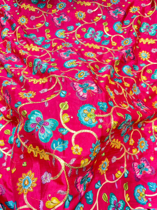Beautiful 😍 Pure Chenin fabrics flower desing 44inch width