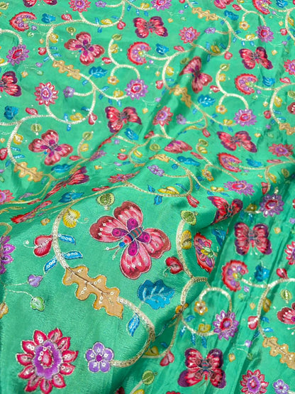 Beautiful 😍 Pure Chenin fabrics flower desing 44inch width