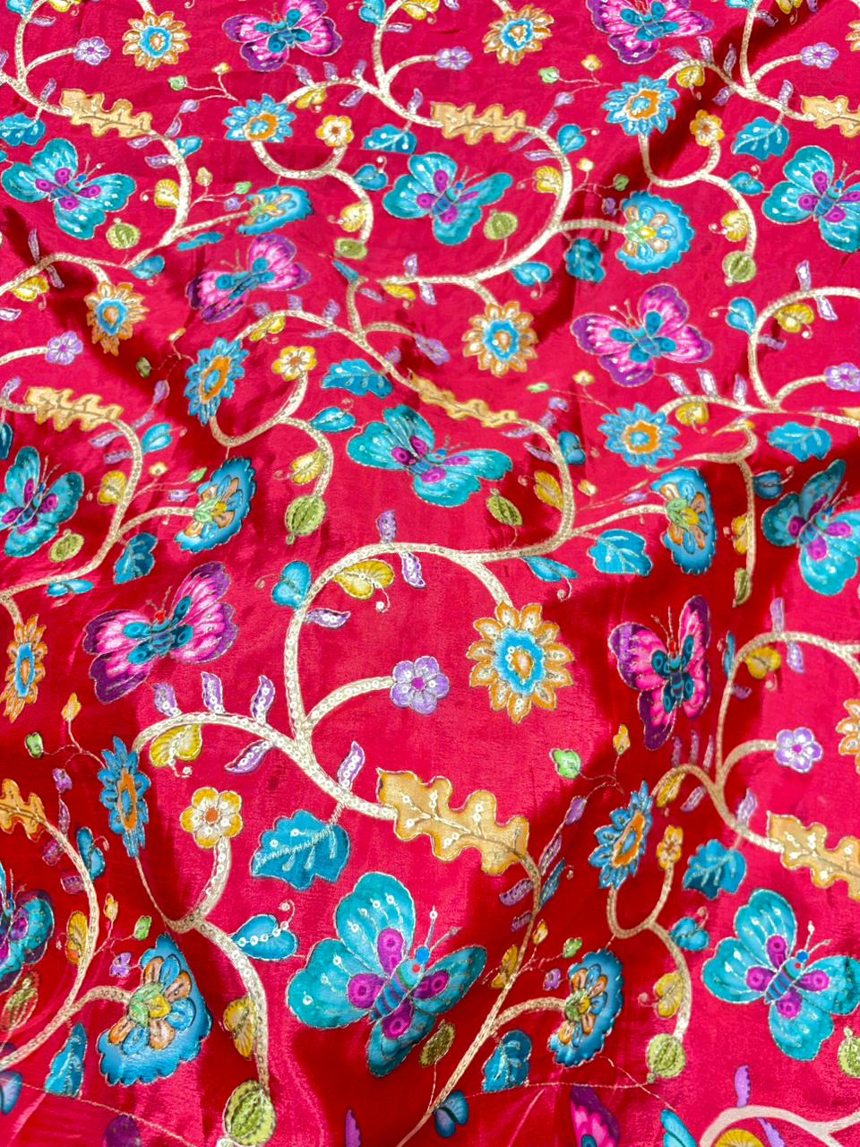 Beautiful 😍 Pure Chenin fabrics flower desing 44inch width