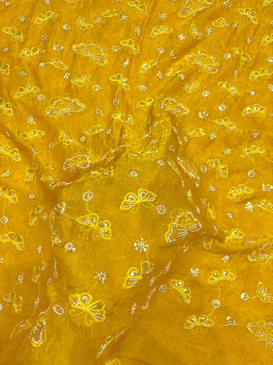 Luxury Imported Fendy Fabric – Regal Butterfly Sequin Art width 44