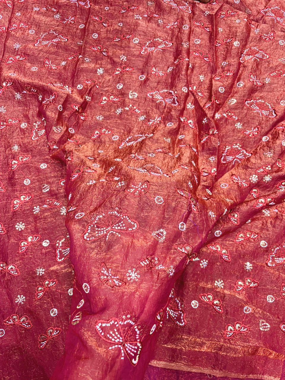 Luxury Imported Fendy Fabric – Regal Butterfly Sequin Art width 44