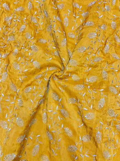 Regal Viscose Tissue fabrics – Exquisite Beadwork & Floral Artistry  Width 44