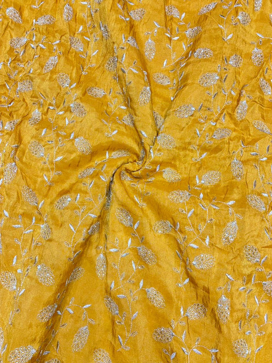 Regal Viscose Tissue fabrics – Exquisite Beadwork & Floral Artistry  Width 44