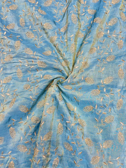 Regal Viscose Tissue fabrics – Exquisite Beadwork & Floral Artistry  Width 44