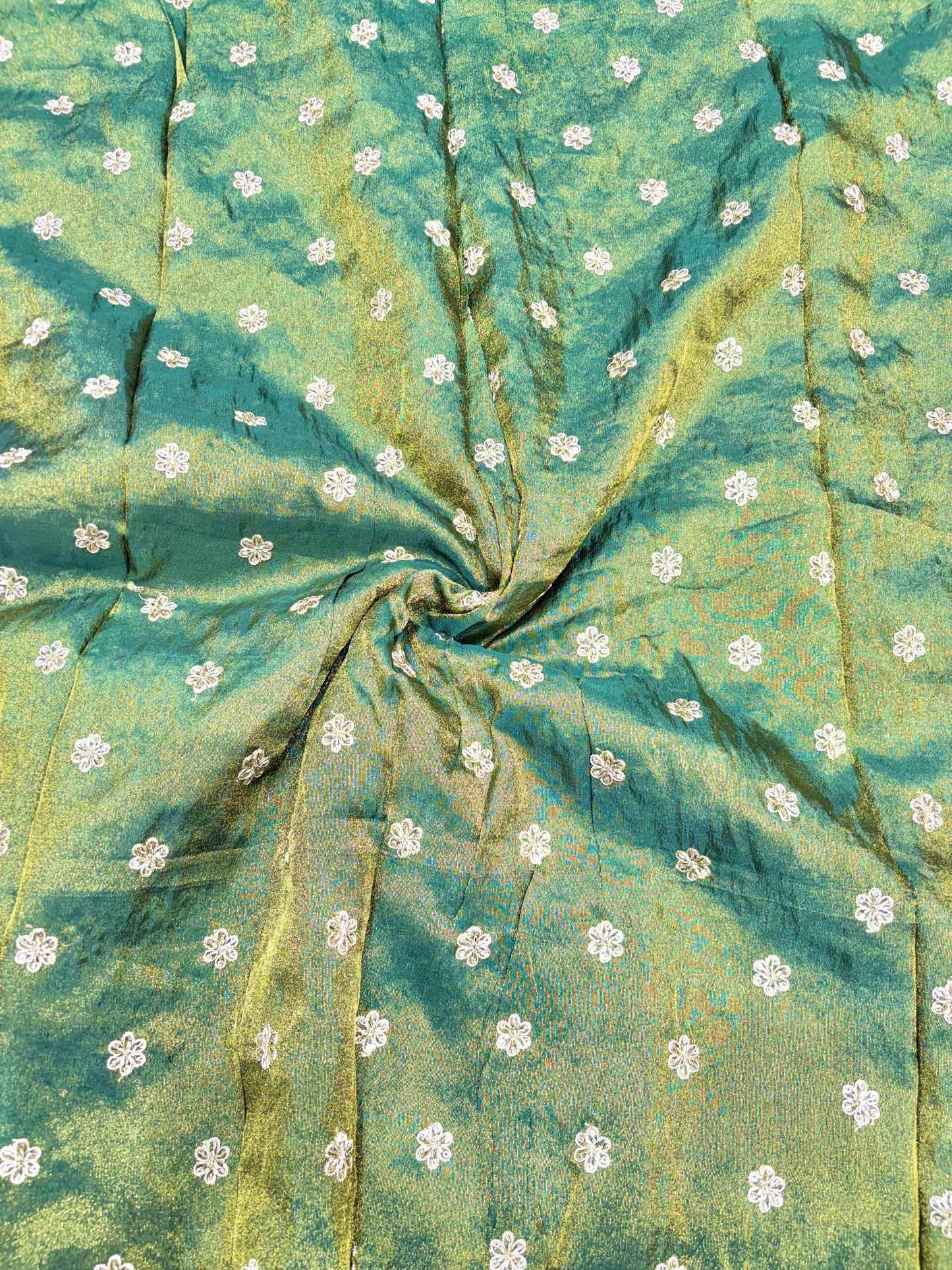 Regal Viscose Tissue fabrics – Exquisite Beadwork & Floral Artistry  Width 44