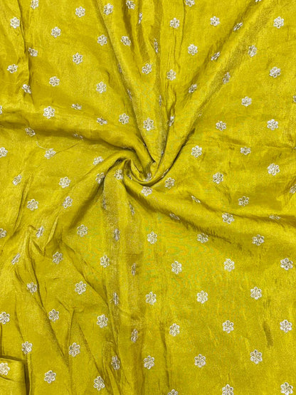 Regal Viscose Tissue fabrics – Exquisite Beadwork & Floral Artistry  Width 44