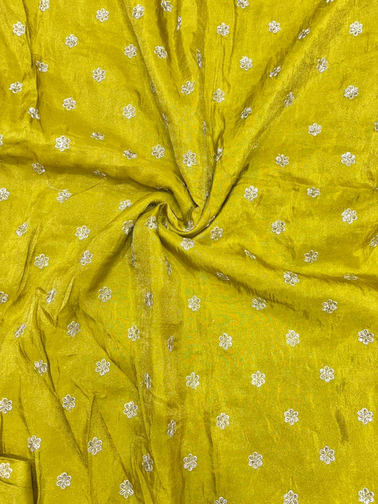 Regal Viscose Tissue fabrics – Exquisite Beadwork & Floral Artistry  Width 44