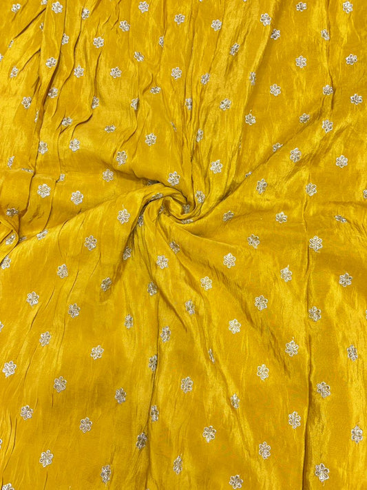 Regal Viscose Tissue fabrics – Exquisite Beadwork & Floral Artistry  Width 44