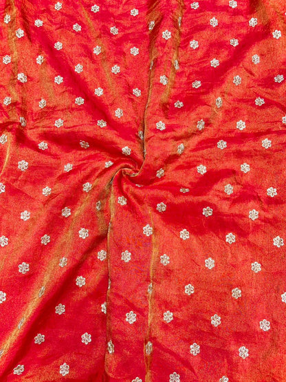 Regal Viscose Tissue fabrics – Exquisite Beadwork & Floral Artistry  Width 44