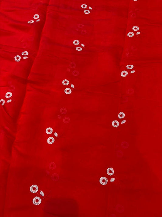 This premium fabric is a Floral Embroidered Pashmina Silk width 44