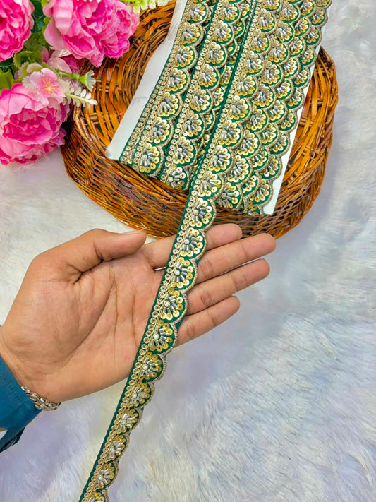 Premium maggam lace Handmade lace border ( pack of 9 metrr )