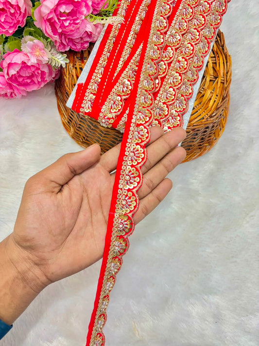 Premium maggam lace Handmade lace border ( pack of 9 metrr )