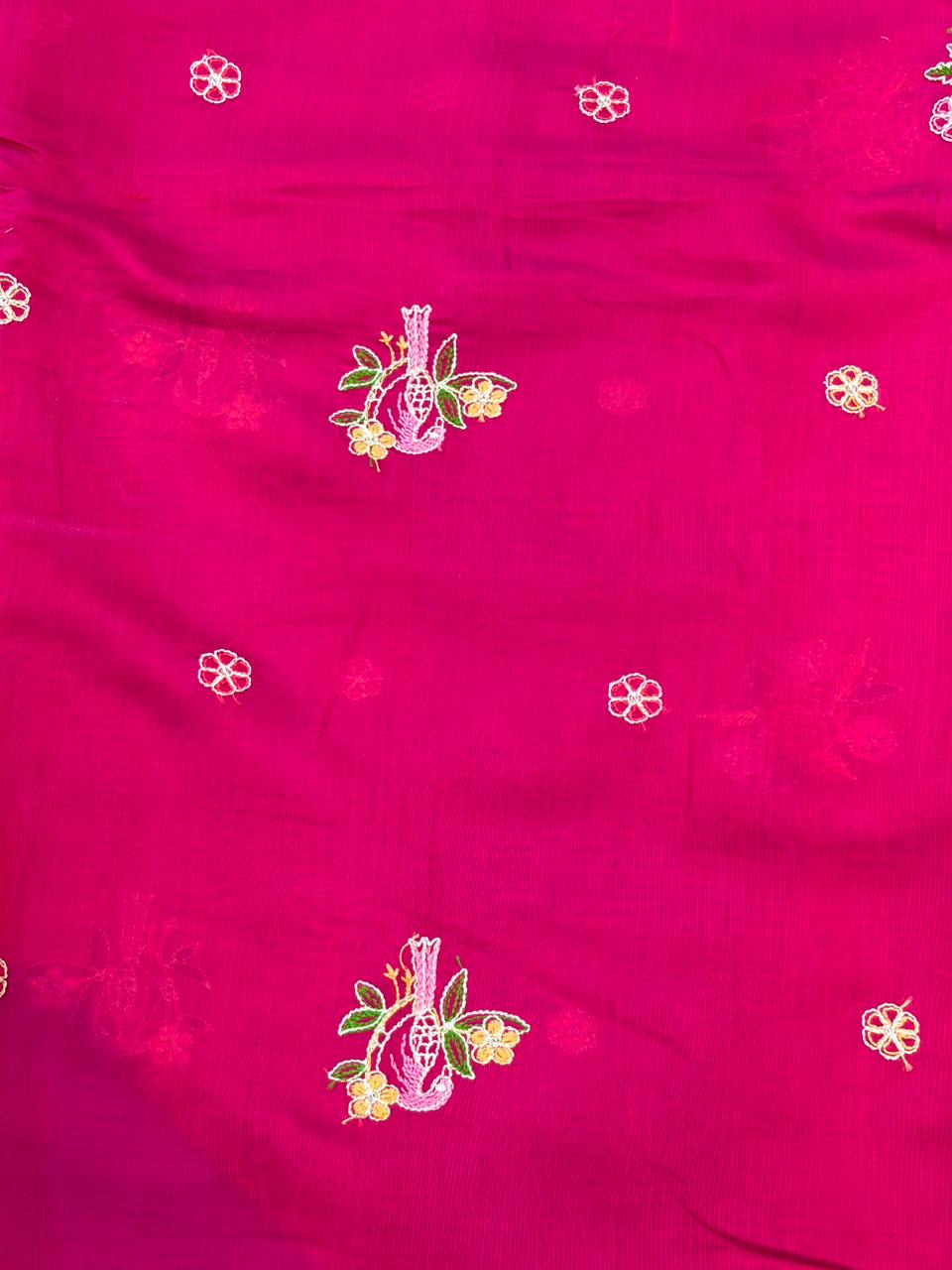 PASHPINA SILK EMBROIDERED FABRIC 44" WIDTH