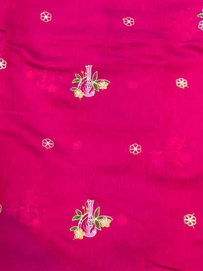 PASHPINA SILK EMBROIDERED FABRIC 44" WIDTH