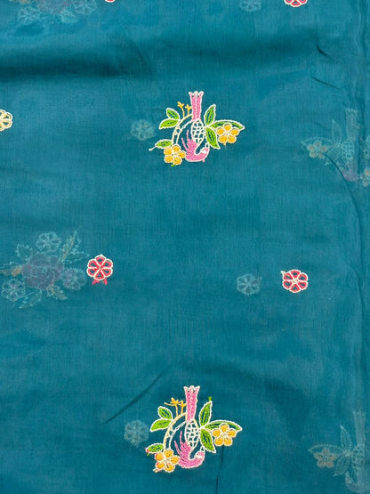 PASHPINA SILK EMBROIDERED FABRIC 44" WIDTH