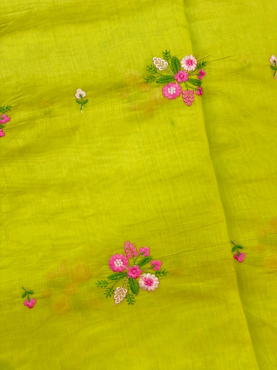 PASHPINA SILK EMBROIDERED FABRIC 44" WIDTH