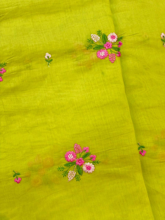 PASHPINA SILK EMBROIDERED FABRIC 44" WIDTH