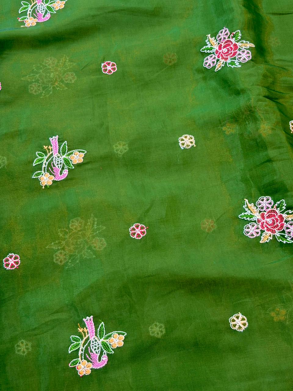 PASHPINA SILK EMBROIDERED FABRIC 44" WIDTH