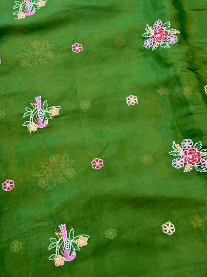 PASHPINA SILK EMBROIDERED FABRIC 44" WIDTH