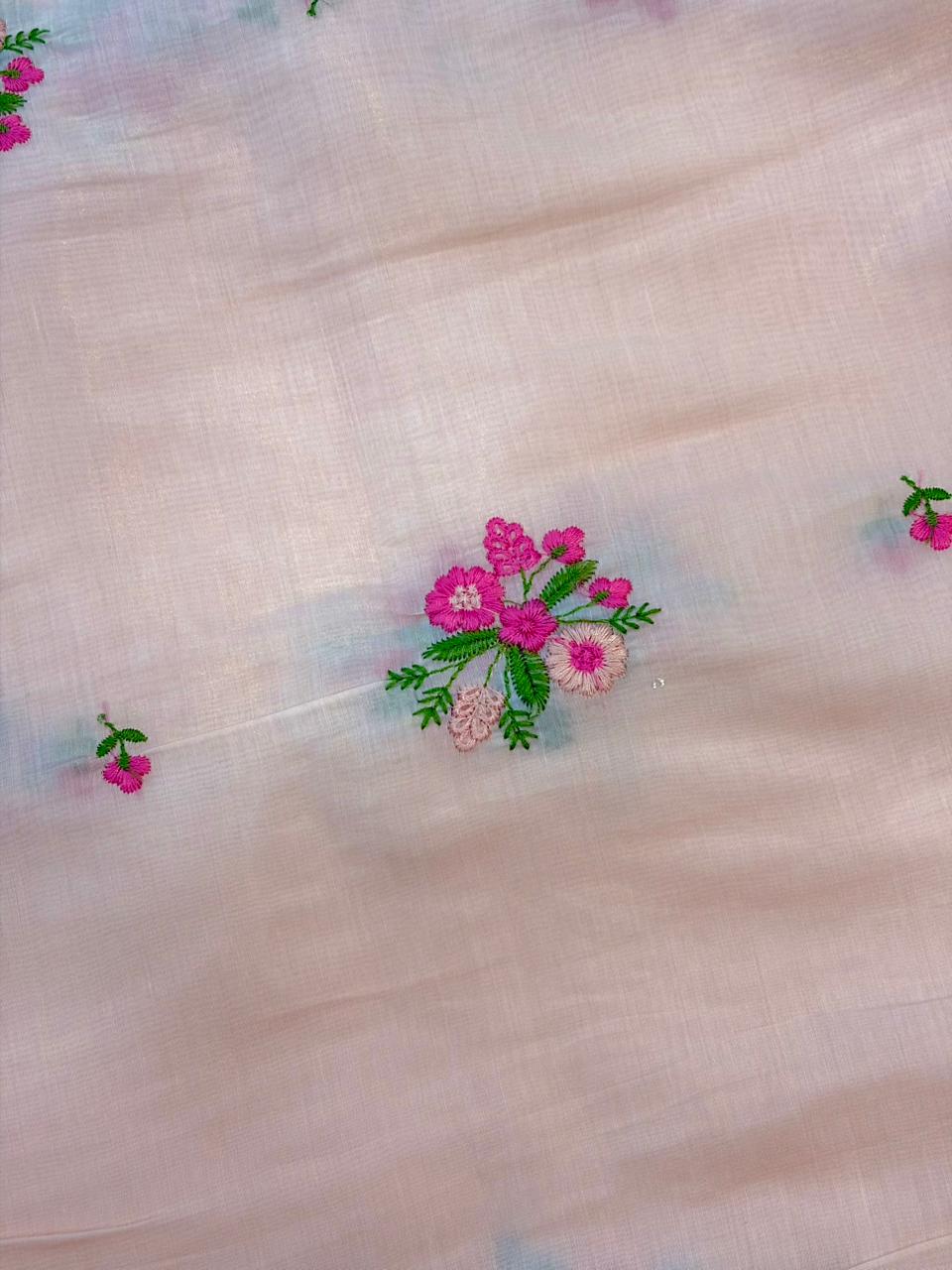 PASHPINA SILK EMBROIDERED FABRIC 44" WIDTH