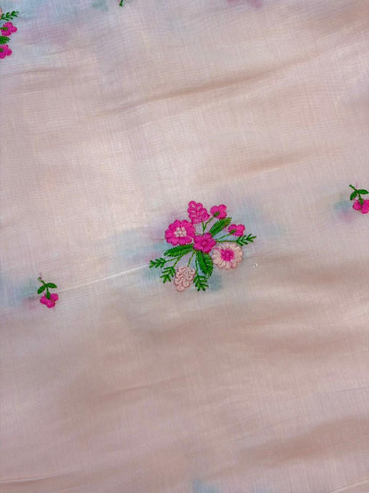 PASHPINA SILK EMBROIDERED FABRIC 44" WIDTH