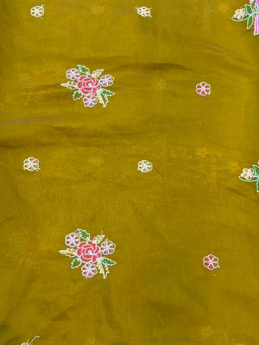 PASHPINA SILK EMBROIDERED FABRIC 44" WIDTH