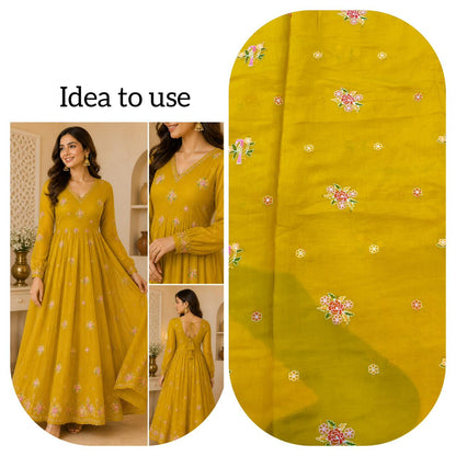 PASHPINA SILK EMBROIDERED FABRIC 44" WIDTH