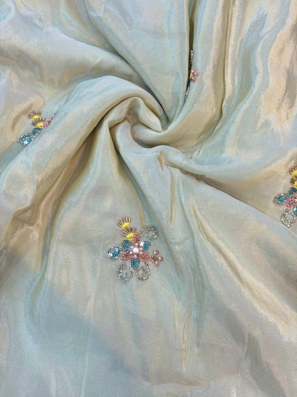 Noor-E-Rajwada Elephant Zari Bridal Fabric – 60” Premium Couture Textile”