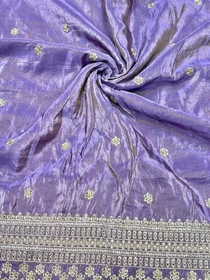 Premium🥻 Viscouse tissue👗 border fabrics beats work beautiful  design width 44