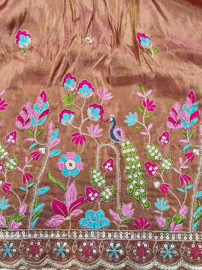 Premium🥻 Viscouse tissue👗 border fabrics beats work beautiful  design width 44