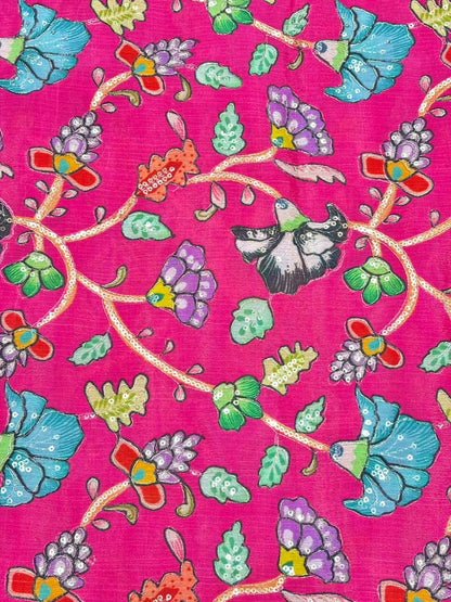 Royal Kalamkari Enchantment | Premium Dola Silk width 44 soft lite weight