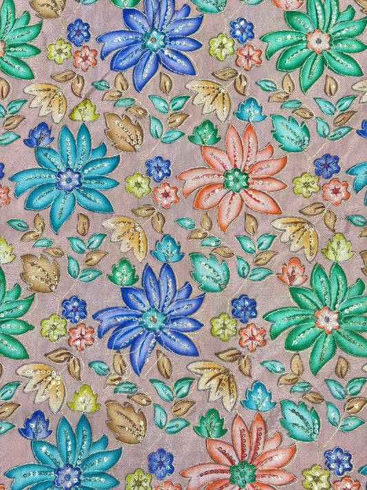 Beautiful 😍 Pure Chenin fabrics flower desing 44inch width