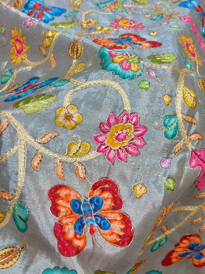 Beautiful 😍 Pure Chenin fabrics flower desing 44inch width