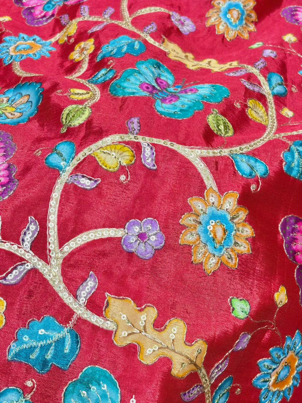 Beautiful 😍 Pure Chenin fabrics flower desing 44inch width