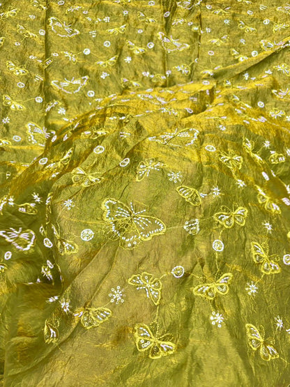 Luxury Imported Fendy Fabric – Regal Butterfly Sequin Art width 44