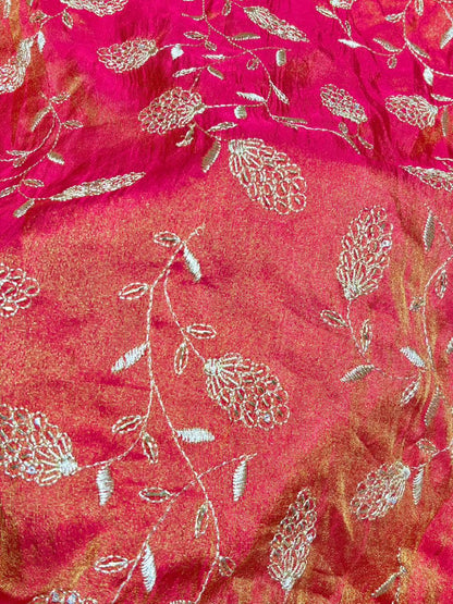 Regal Viscose Tissue fabrics – Exquisite Beadwork & Floral Artistry  Width 44