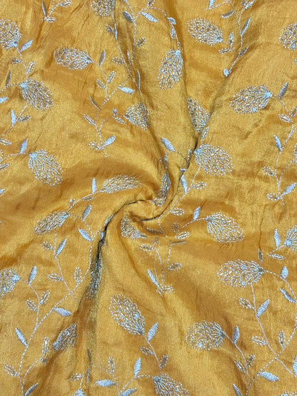 Regal Viscose Tissue fabrics – Exquisite Beadwork & Floral Artistry  Width 44