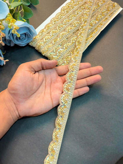 Premium maggam lace Handmade lace border ( pack of 9 metrr )