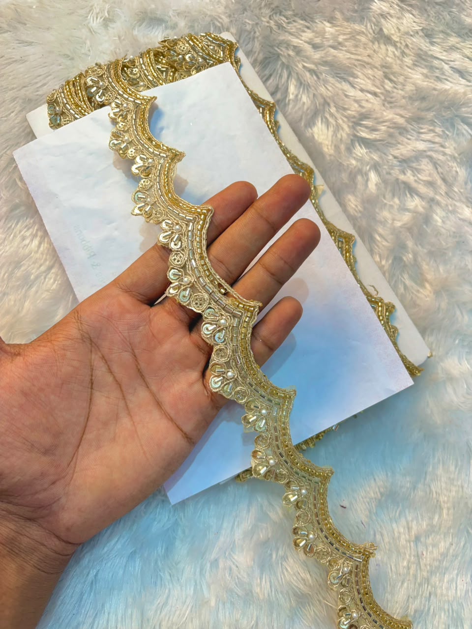 Premium maggam lace Handmade lace border ( pack of 9 metrr )